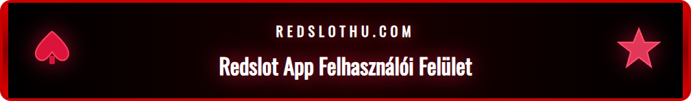 A Redslot mobilalkalmazás áttekinthető kezdőképernyője egy okostelefonon.