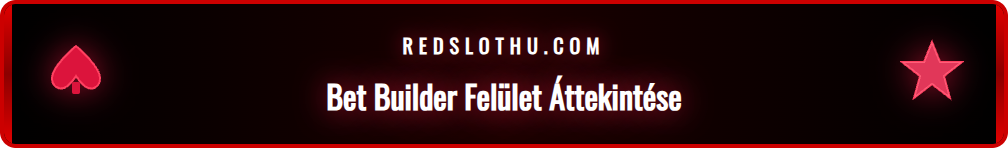 A Redslot Bet Builder felülete, ahol a piacok és szorzók láthatók.
