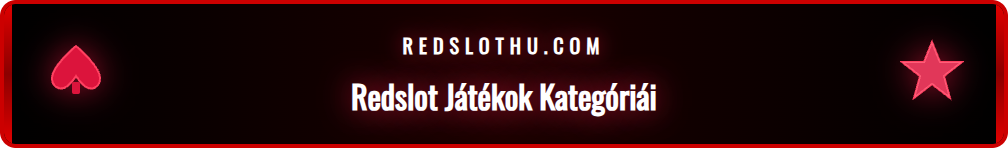 A Redslot kaszinójátékok kategóriái, nyerőgépek és asztali játékok ikonjai.