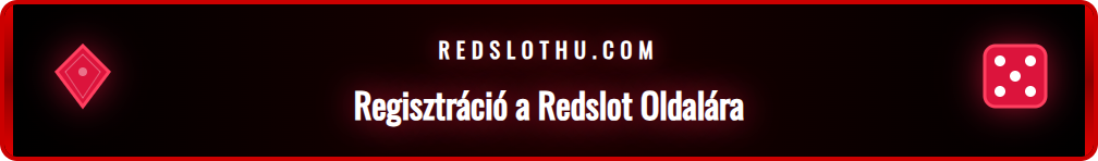 A Redslot regisztrációs felületének bemutatása új játékosok számára.