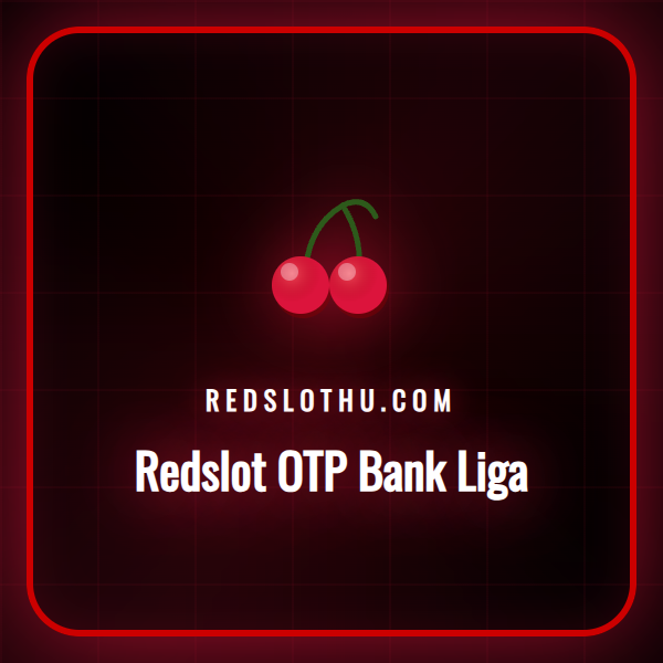 Egy futballstadion látképe esti kivilágításban, a Redslot és az OTP Bank Liga logóival a gyepen.