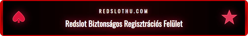 A Redslot platform biztonságos regisztrációs felülete laptopon megjelenítve.