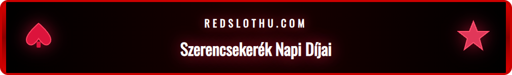 A Redslot napi kerekén látható nyeremények, például ingyenes pörgetések.